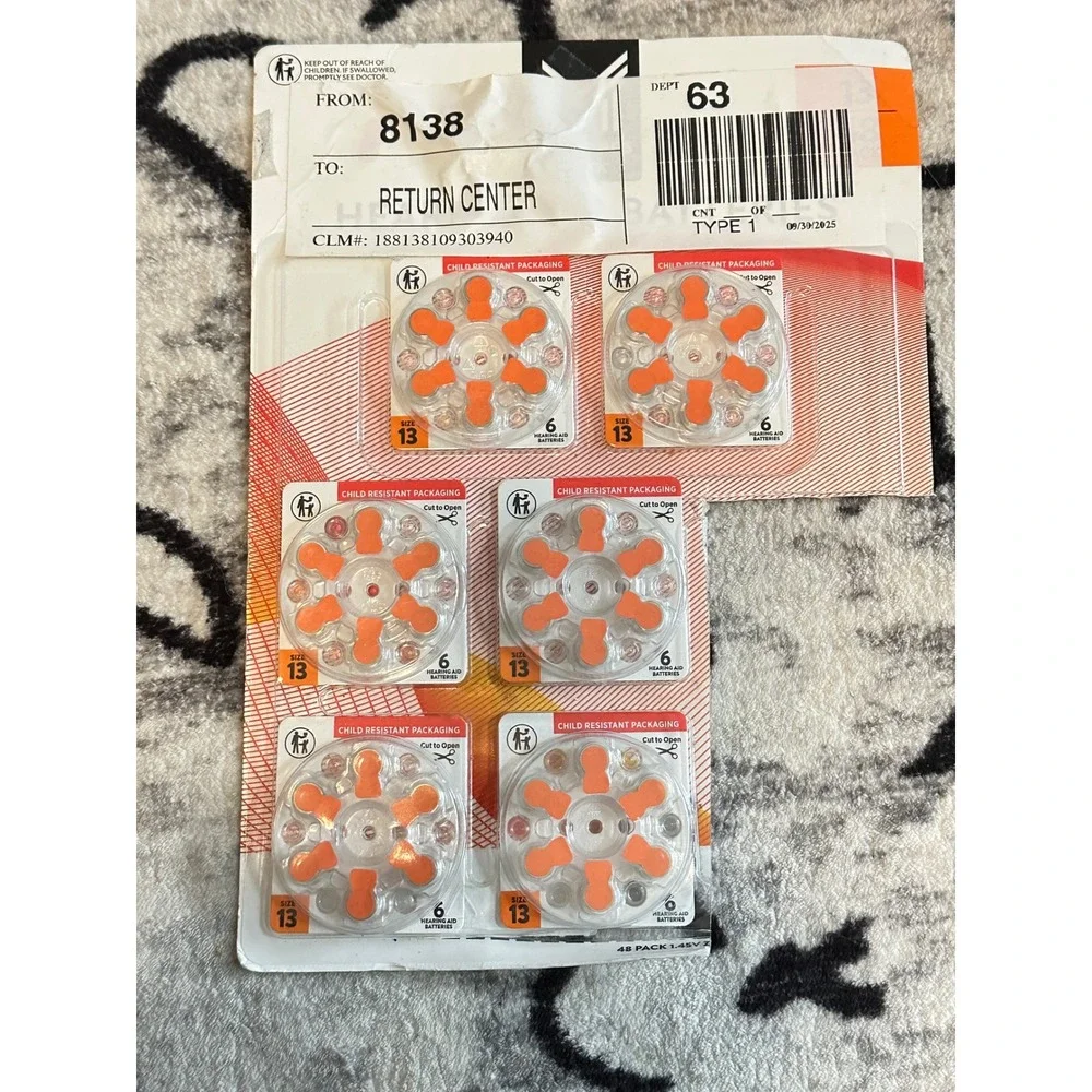Member's Mark Hearing Aid‎ Batteries Size 13 48 Pack Zinc Air